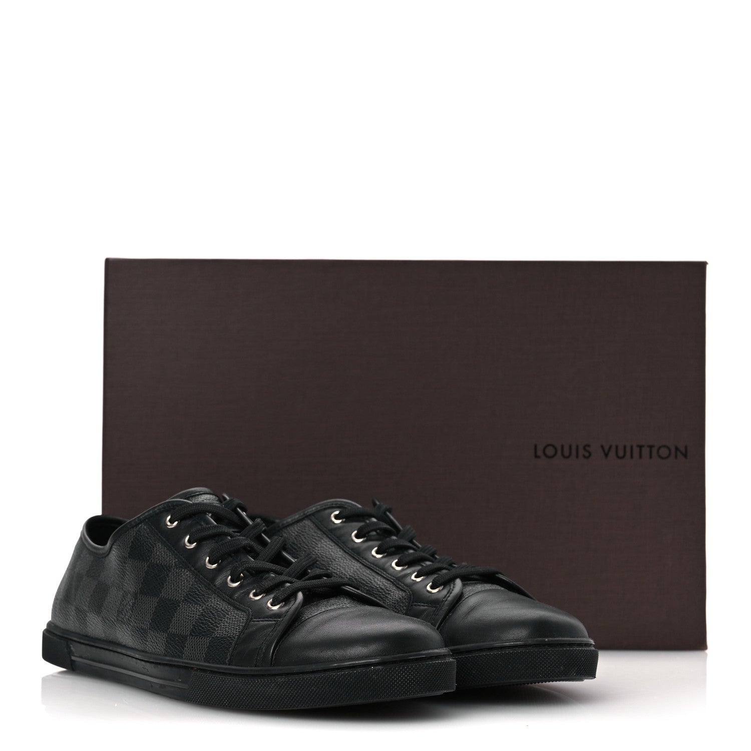 Louis Vuitton Calfskin Damier Graphite Sneakers 7.5 13 of 13