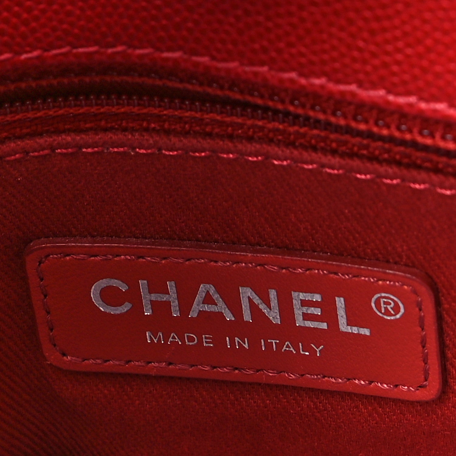 Chanel Caviar Quilted Mini Coco Handle Flap Red 6 of 10