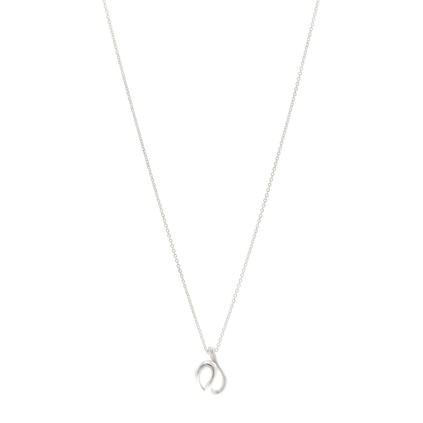 Sterling Silver Elsa Peretti Open Wave Pendant Necklace