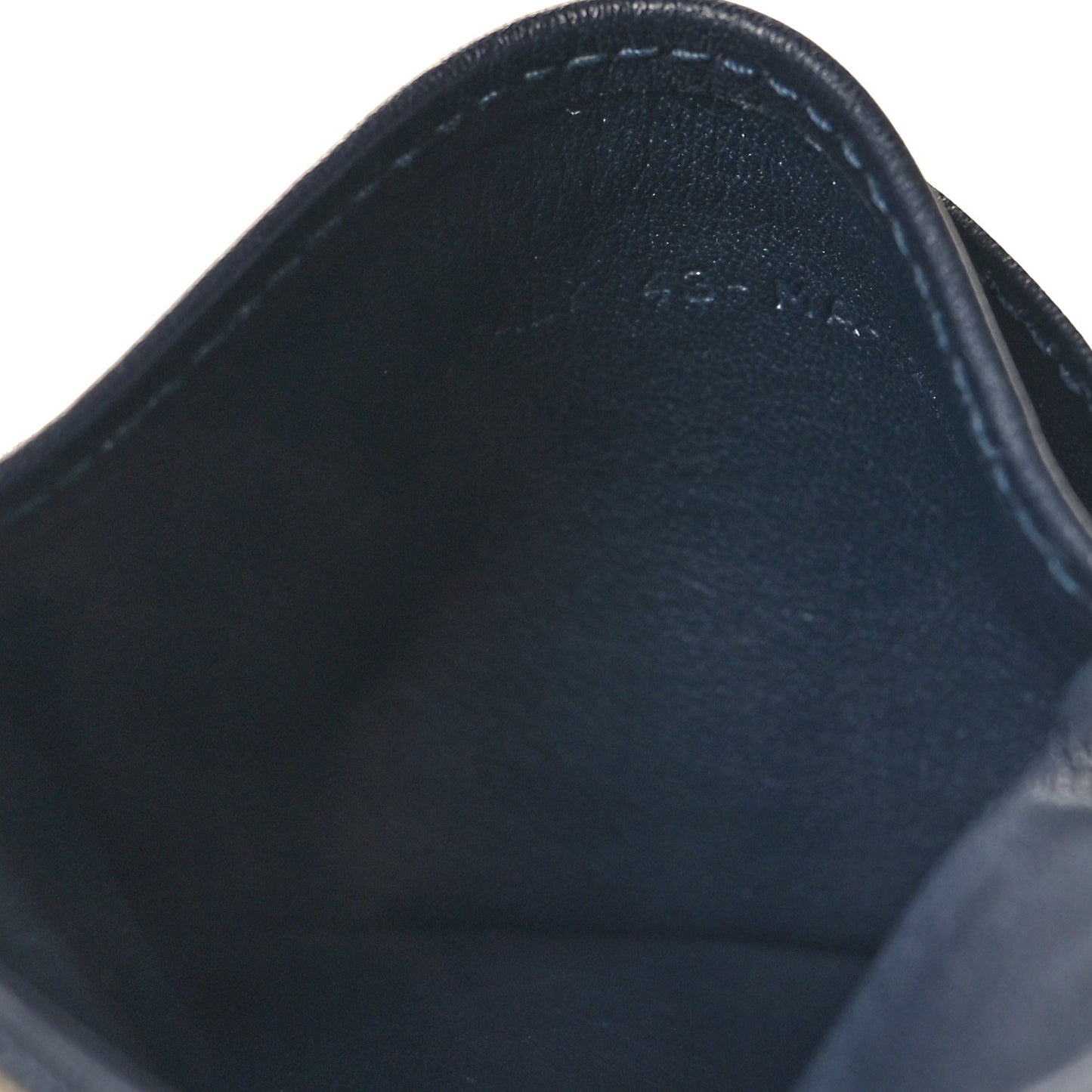 Oblique Saddle Card Holder Blue