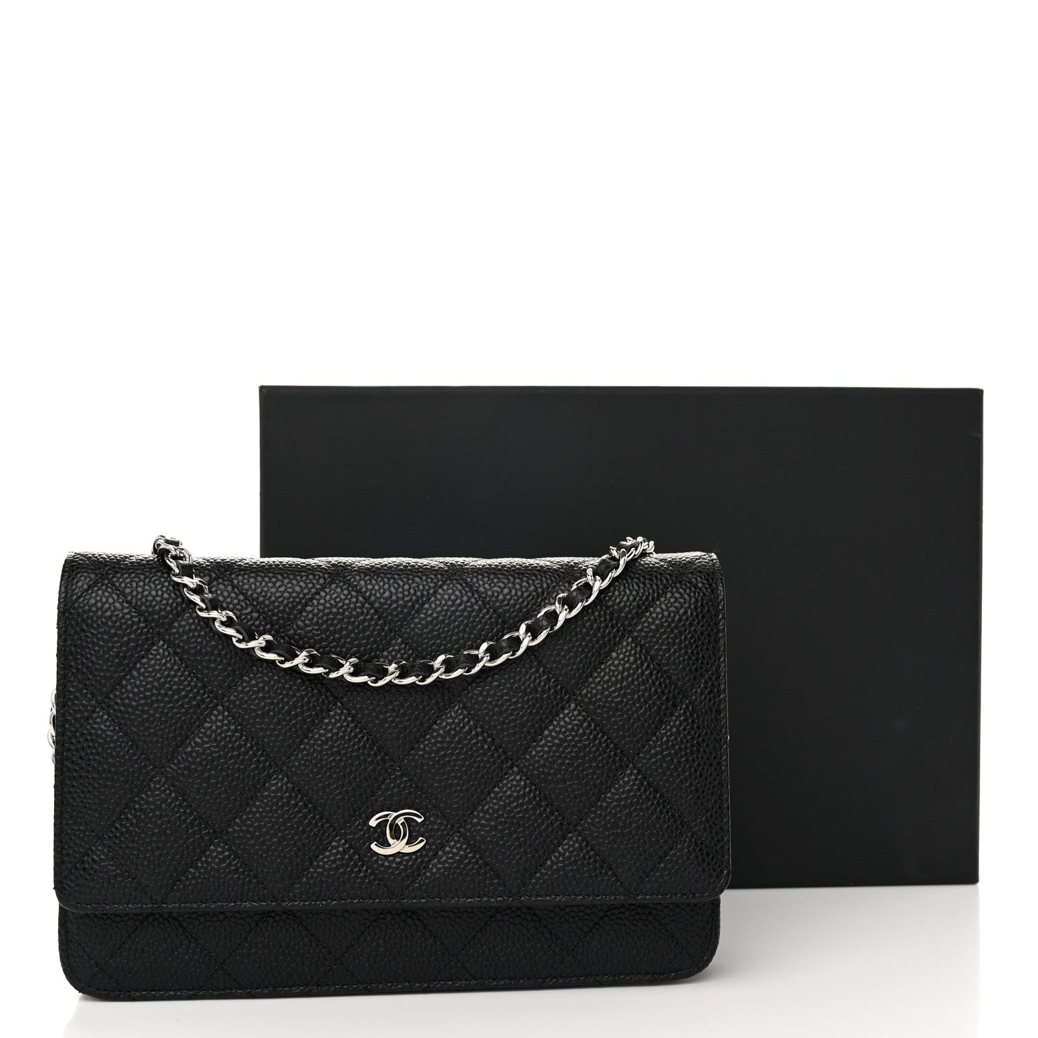 Chanel Caviar Quilted Wallet on Chain WOC Black 12 of 12