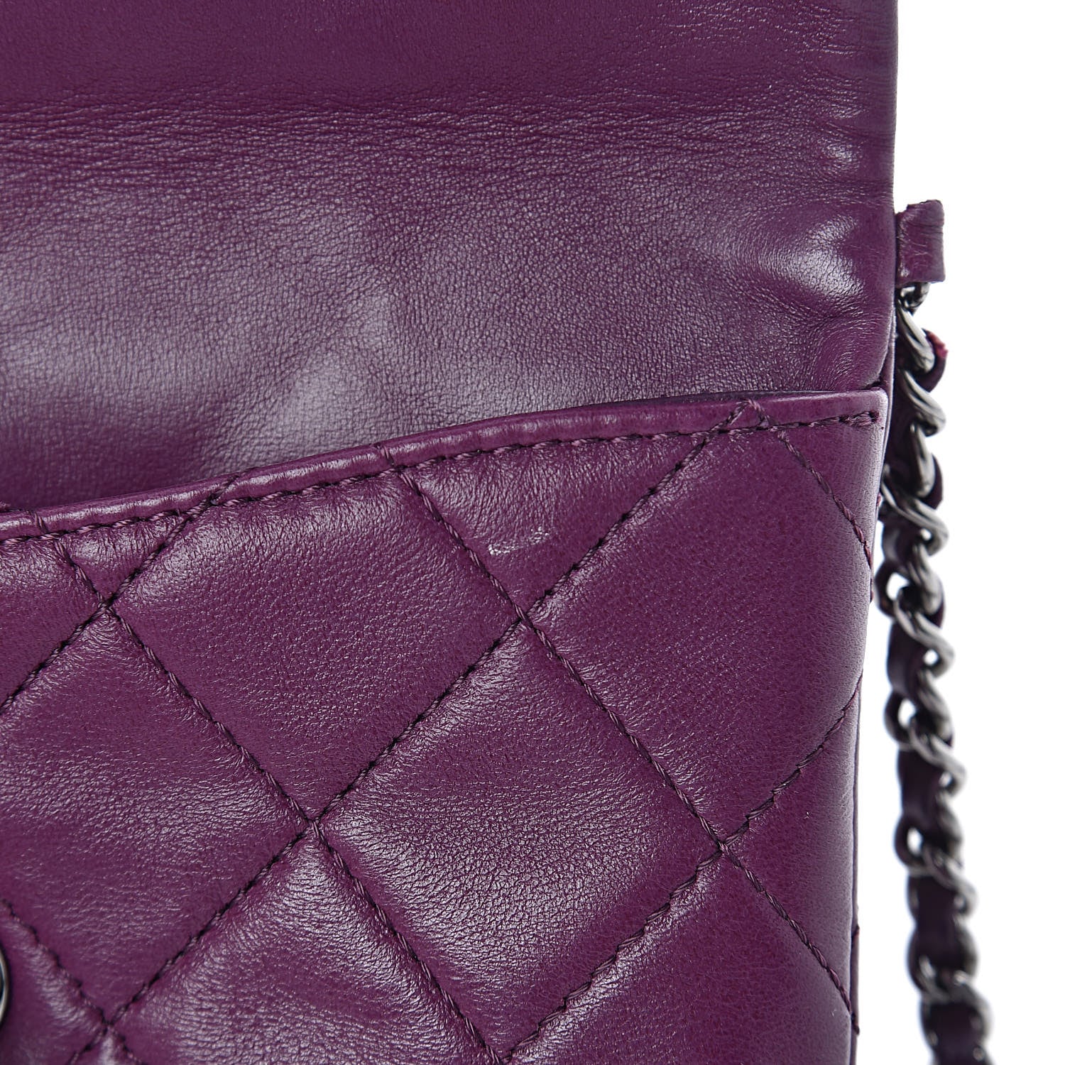 Chanel Lambskin Quilted Mini Mineral Nights Flap Crossbody Bag Purple 8 of 11