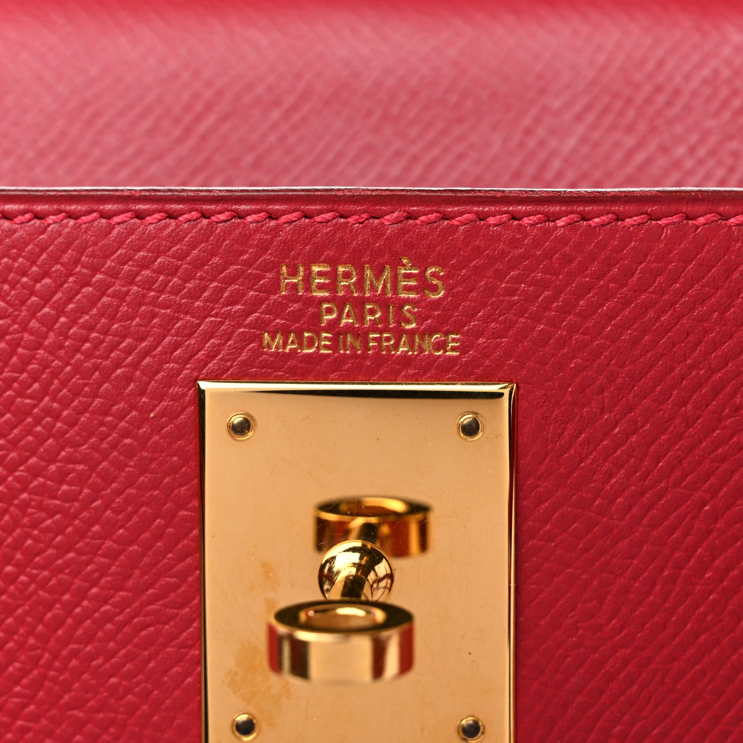 Hermes Courchevel Kelly Retourne 32 Rouge Vif 6 of 17