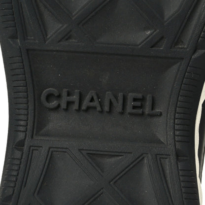 Chanel Velvet Calfskin Mixed Fibers CC Sneakers 36 Black 8 of 11