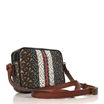 Burberry E-Canvas Monogram Stripe Camera Bag Bridle Brown 2 of 8