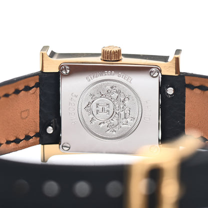 Hermes Stainless Steel Epsom 17.2mm Heure H Hour Quartz Watch Noir 4 of 5