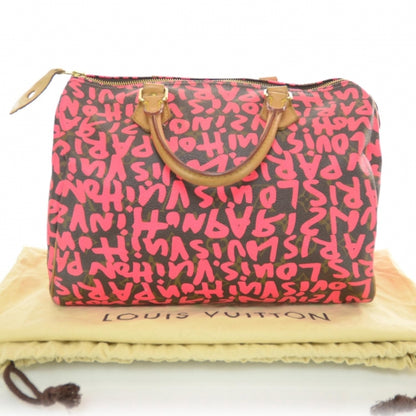 Louis Vuitton Monogram Graffiti Speedy 30 Fuchsia 3 of 10