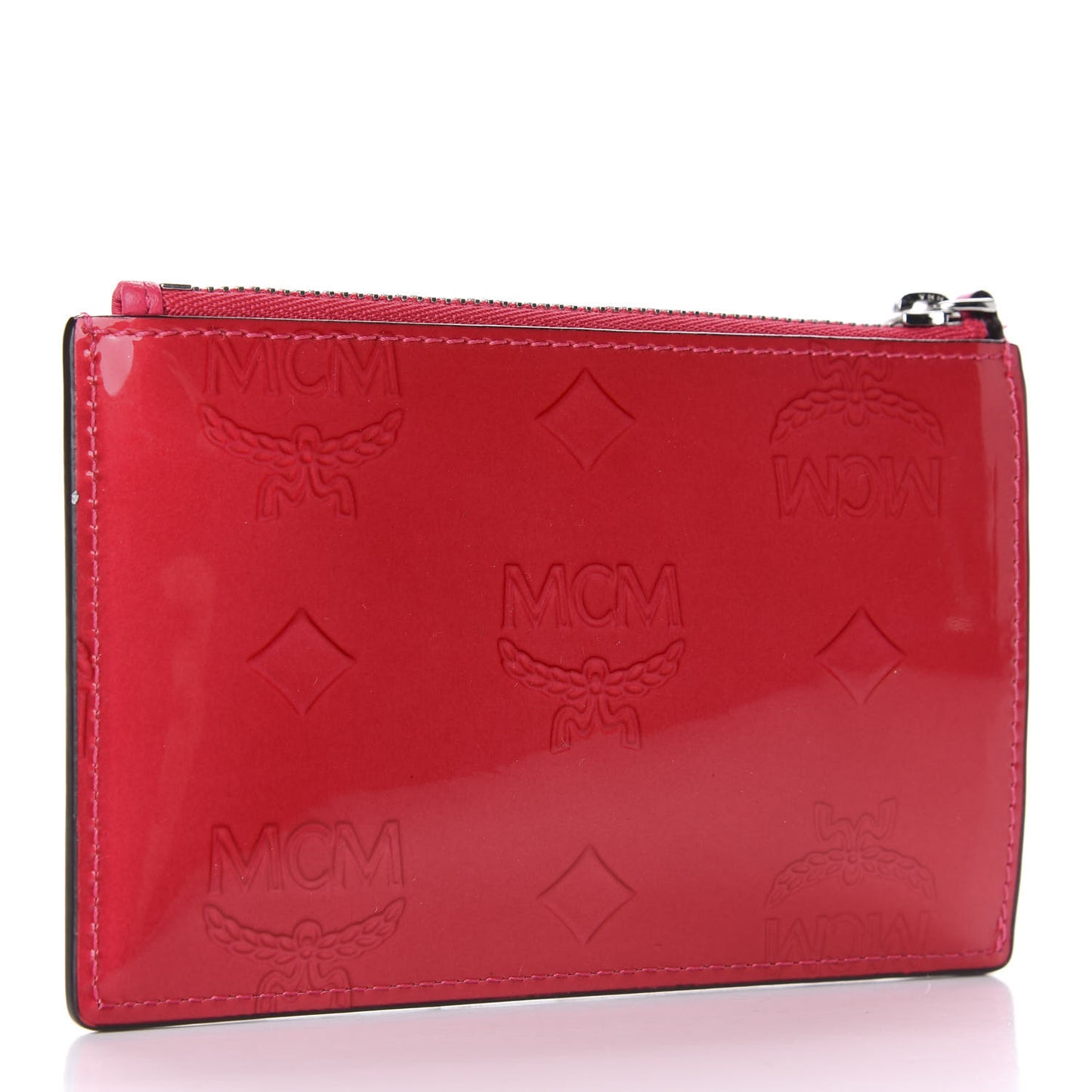 Patent Monogram Key Pouch Red