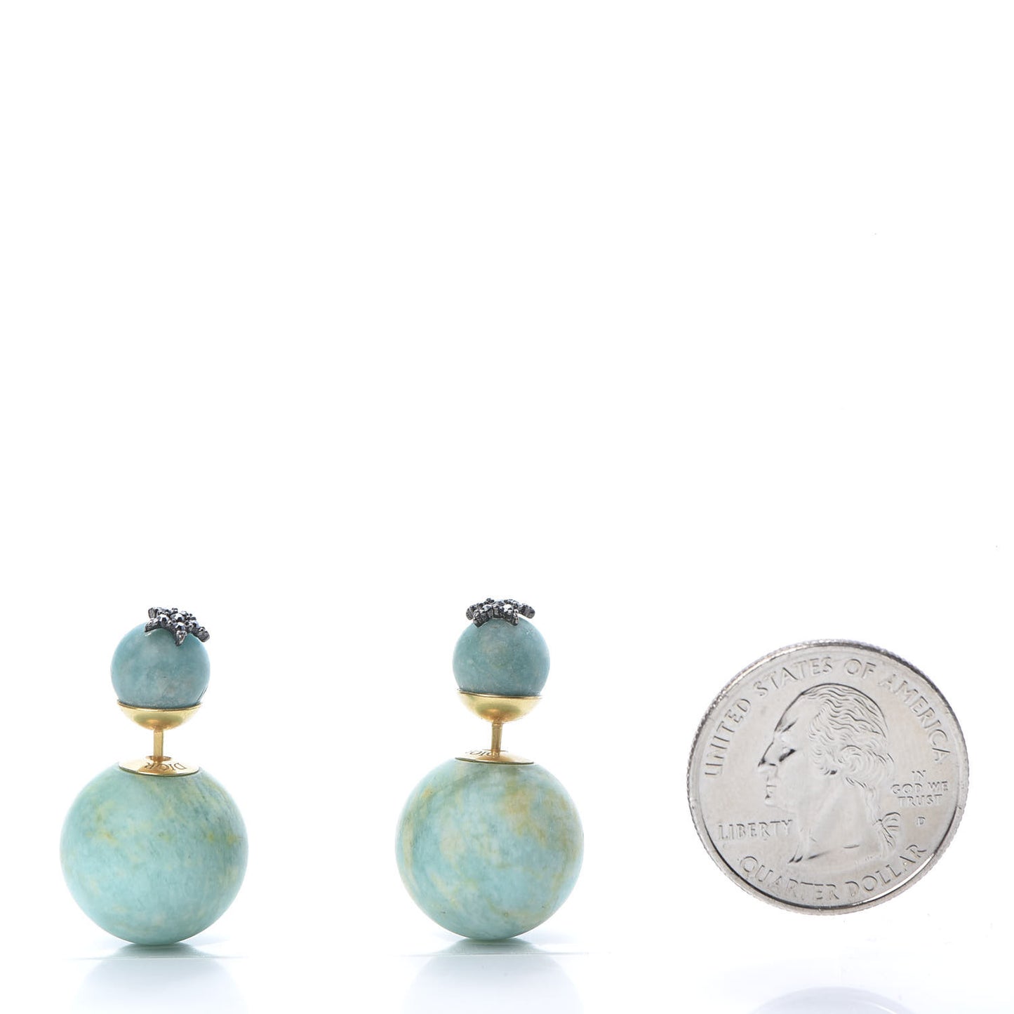 Crystal Star Mise En Dior Tribal Earrings Green
