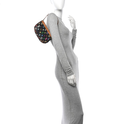 Louis Vuitton Monogram Multicolor Pochette Accessories Black 2 of 12