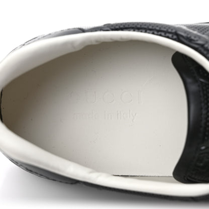 Gucci Calfskin GG Tennis Embossed Mens Ace Sneakers 9 Black 8 of 9