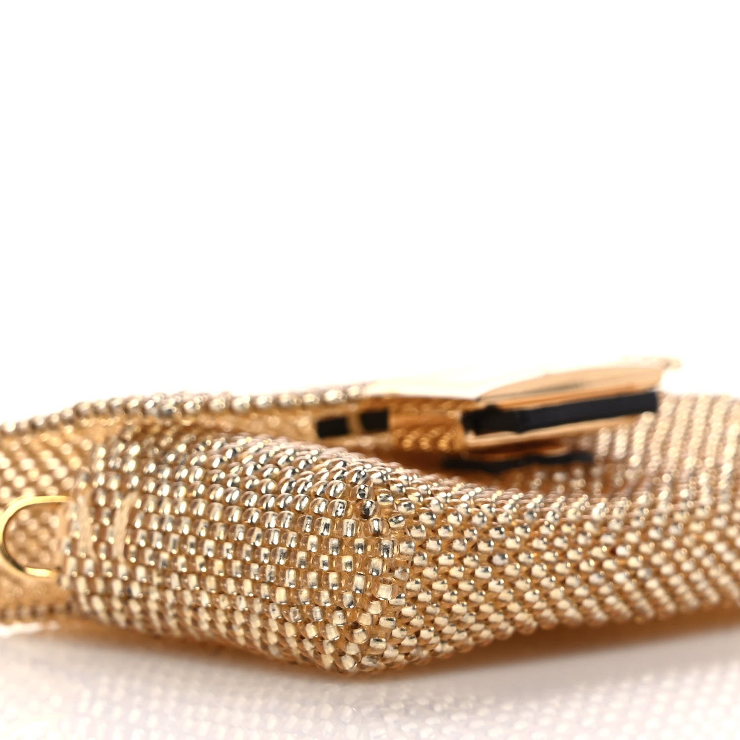 Fendi Glass Vitello King Beaded Mini Pico Baguette Charm Semolino 7 of 8