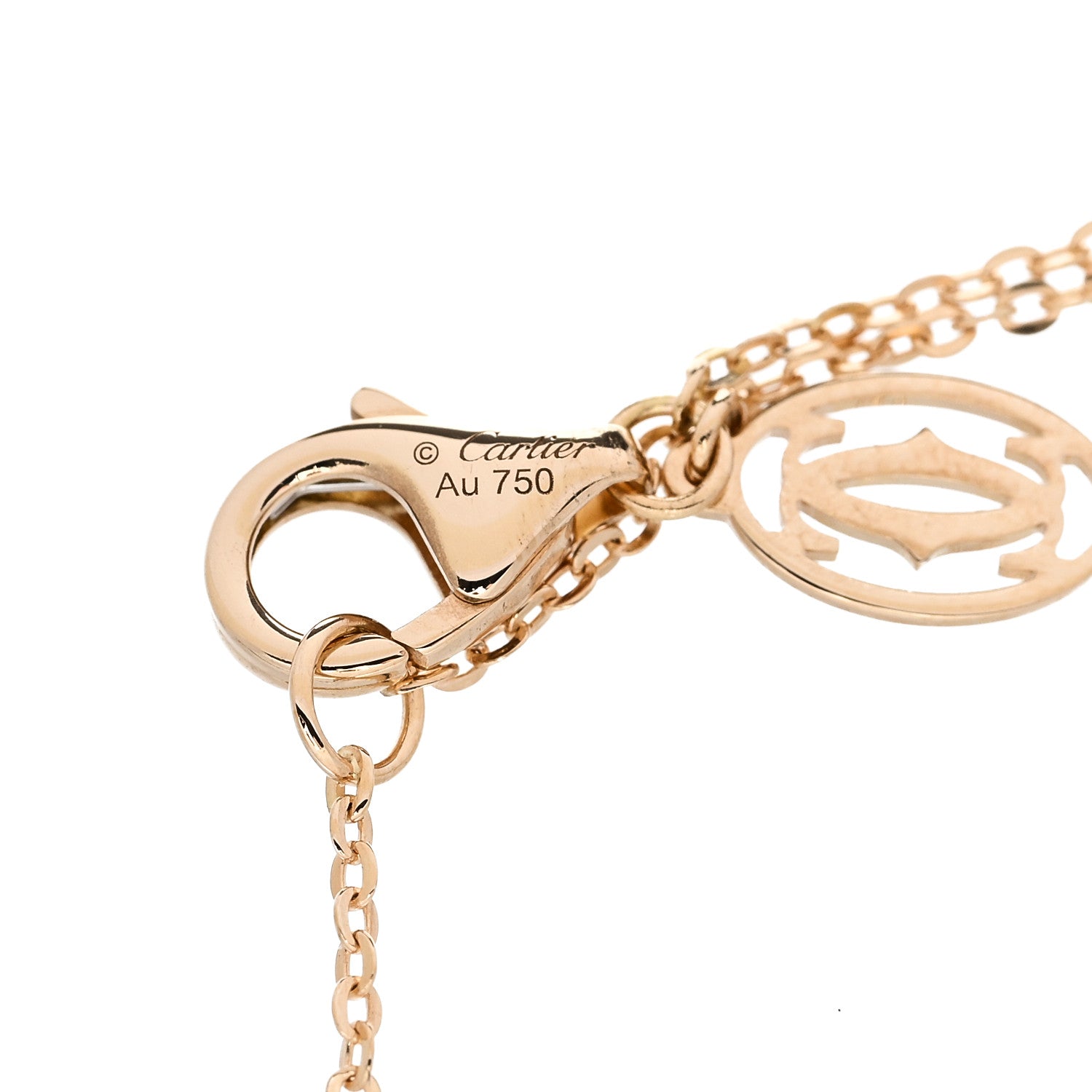 Cartier 18K Pink Yellow White Gold Trinity Bracelet 3 of 4