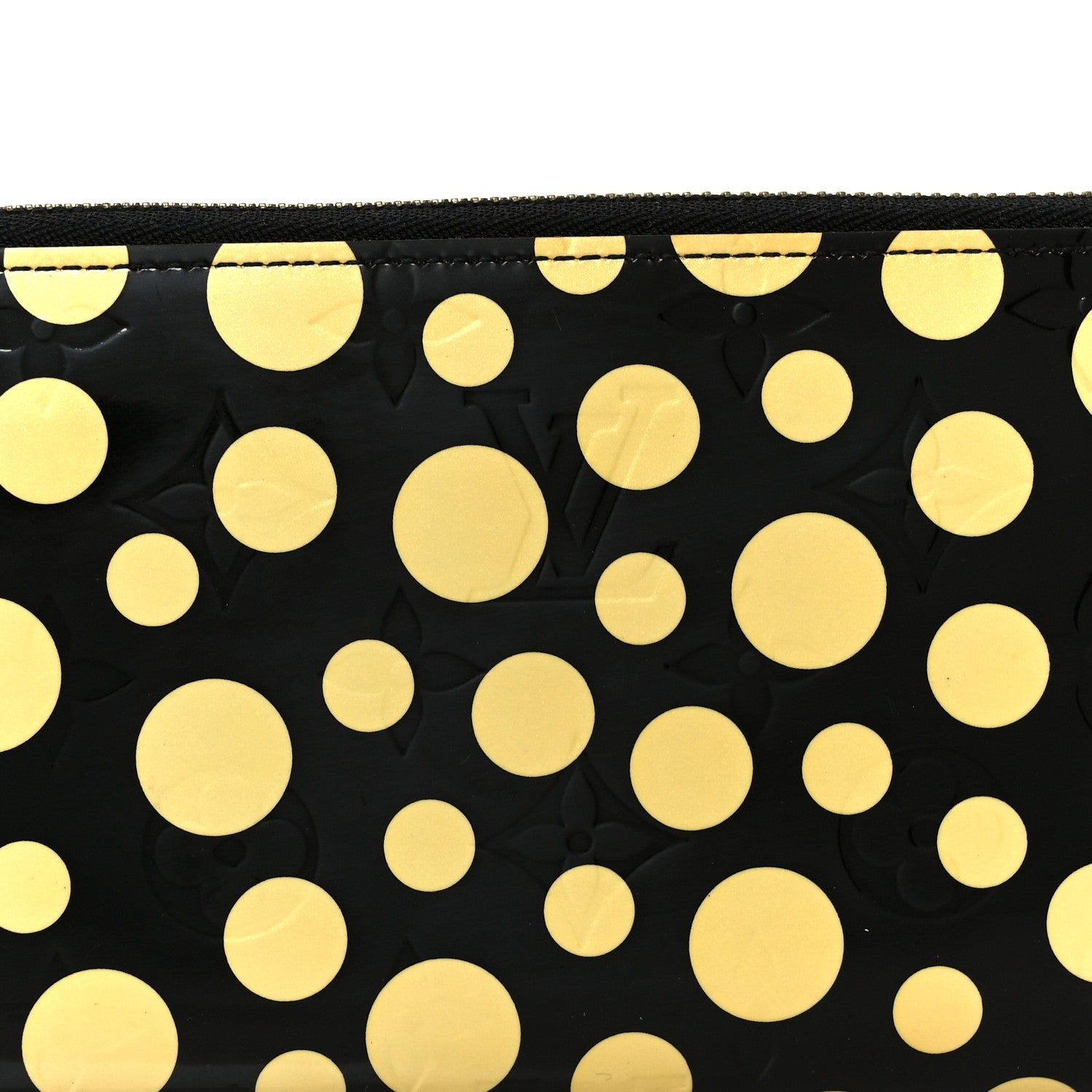 Louis Vuitton Vernis Kusama Infinity Dots Zippy Wallet Black 8 of 8