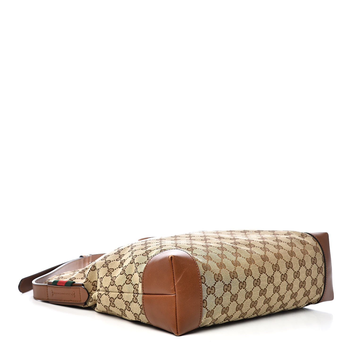 Gucci Monogram Large Flat Messenger Bag Brown 4 of 12
