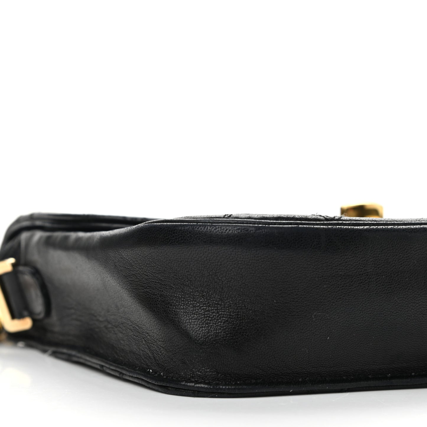Lambskin Quilted Small Single Flap Black