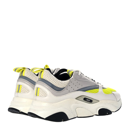 Christian Dior Technical Mesh Calfskin Mens B22 Sneakers 43 White Yellow 4 of 7