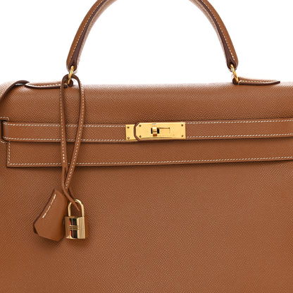 Hermes Courchevel Kelly Retourne 35 Gold 8 of 14