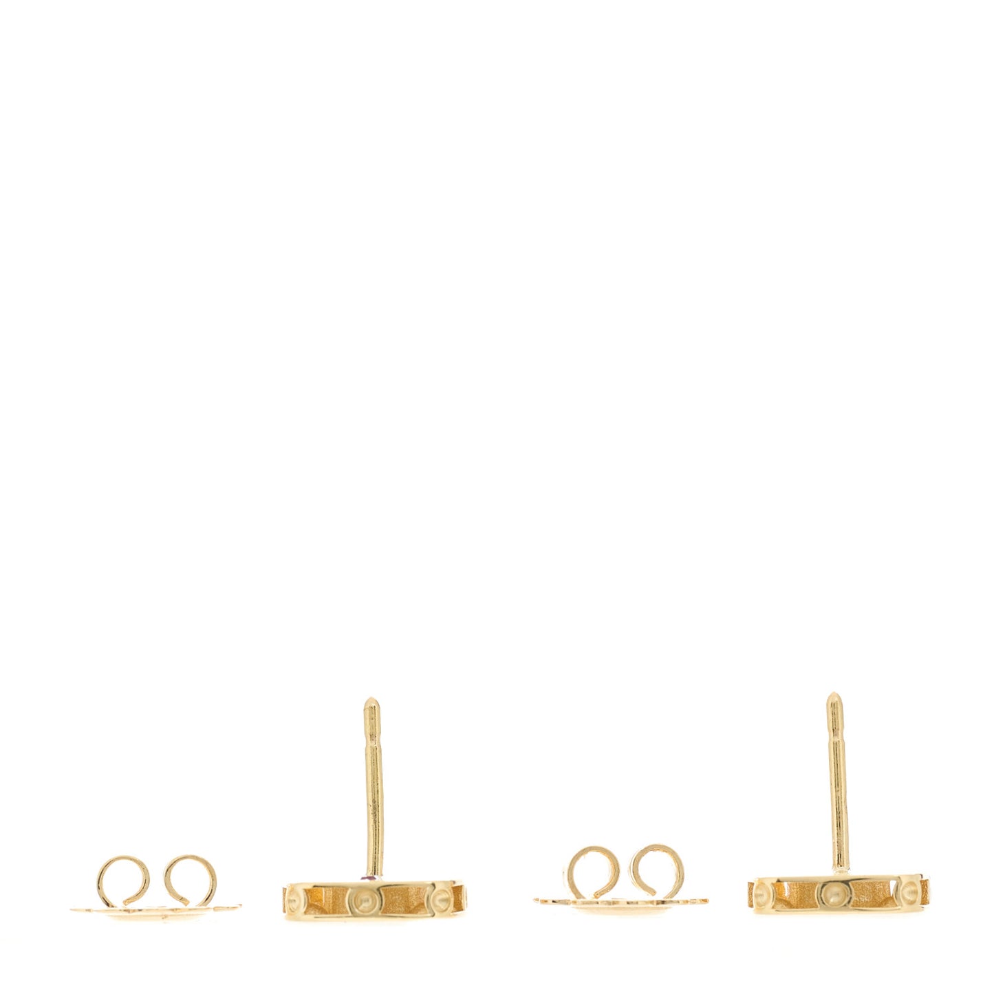 18K Yellow Gold Diamond Pois Moi Stud Earrings