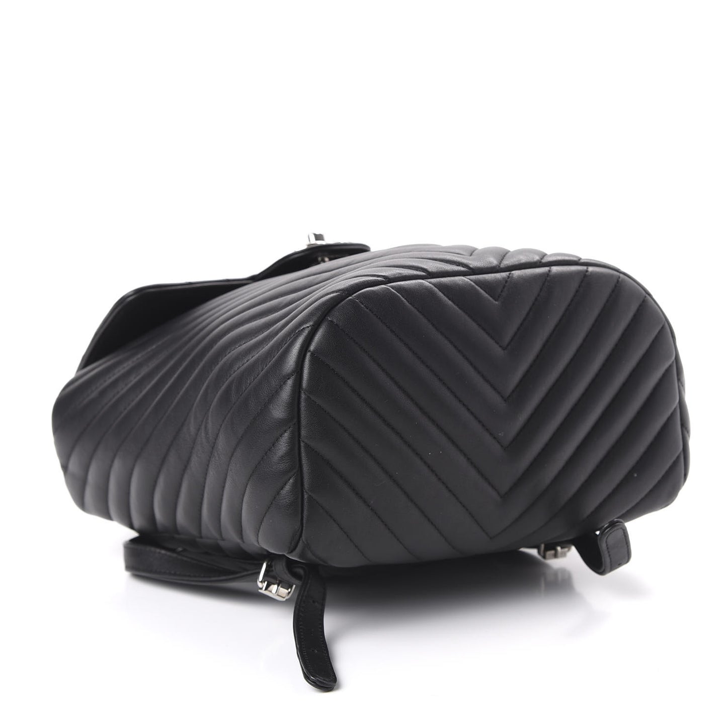 Calfskin Chevron Quilted Small Urban Spirit Backpack Black