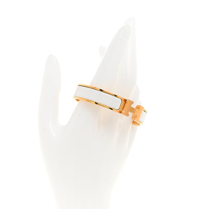 Hermes Enamel Narrow Clic Clac H Bracelet PM White 2 of 5