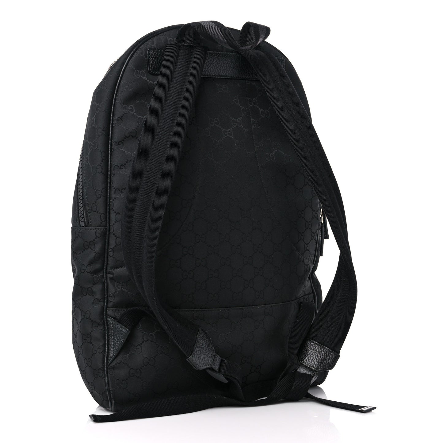 Nylon Monogram Slim Backpack Black