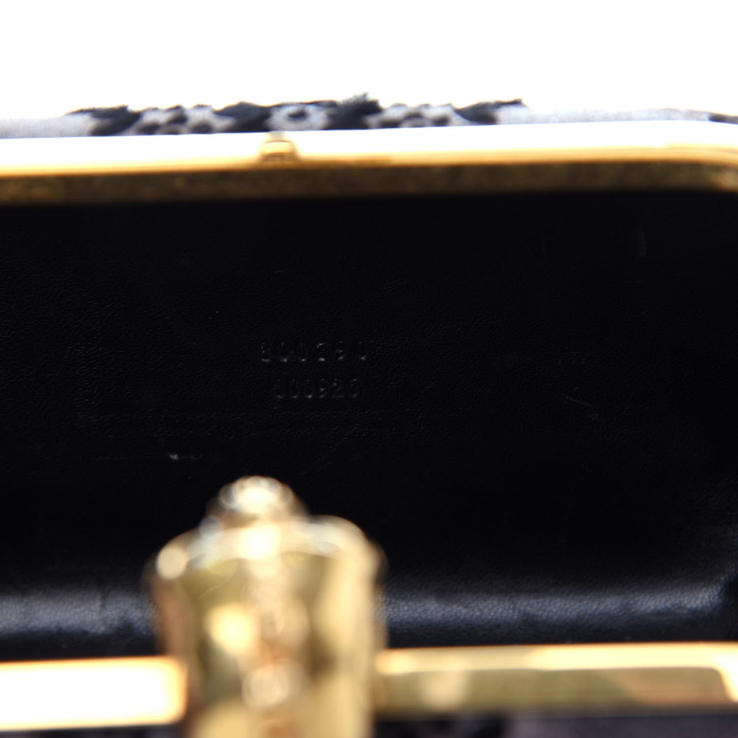 Alexander McQueen Baroque Print Calf Hair Skull Box Clutch Black 7 of 7