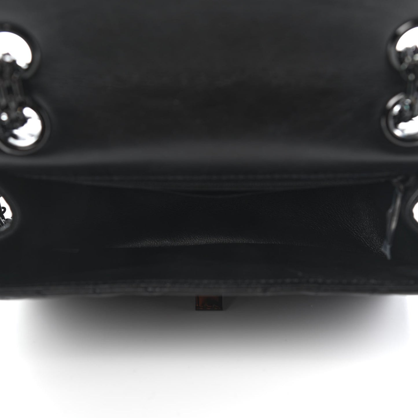Aged Calfskin Chevron Quilted 2.55 Reissue Mini Flap So Black