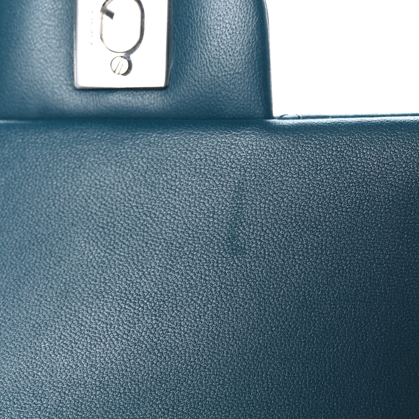Lambskin Quilted Mini Rectangular Flap Dark Blue
