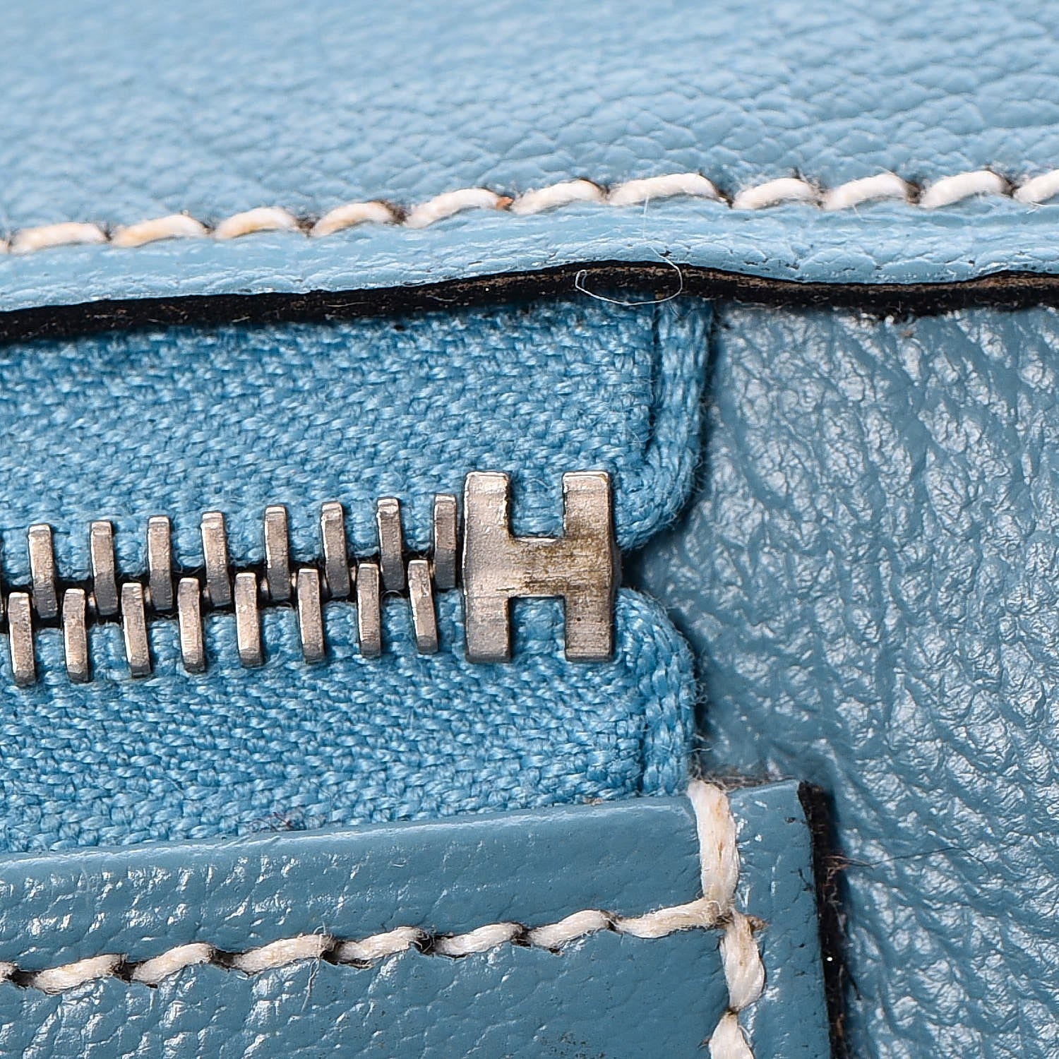 Hermes Taurillon Clemence Birkin 35 Blue Jean 12 of 33