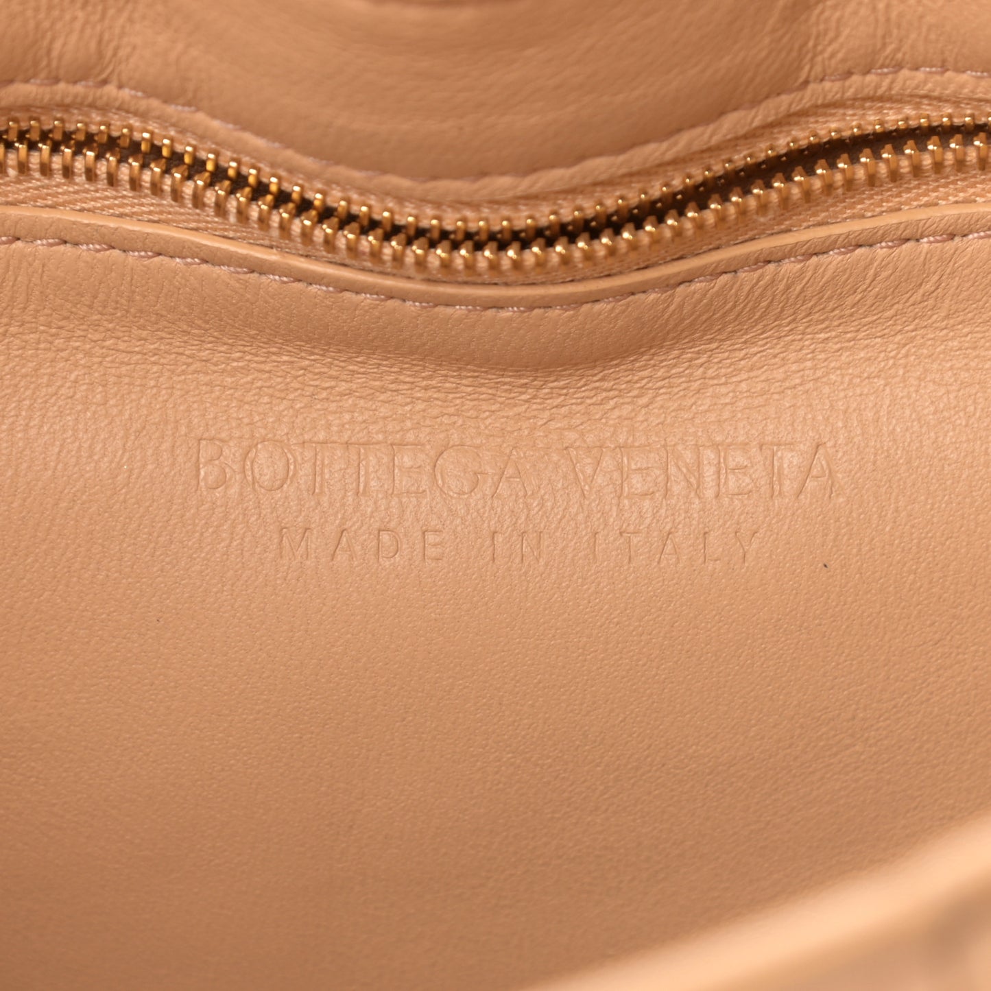 Nappa Maxi Intreccio Padded Cassette Crossbody Bag Almond