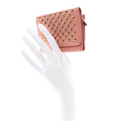Christian Louboutin Calfskin Spiked Macaron Mini Spiked Wallet Ronsard 2 of 7