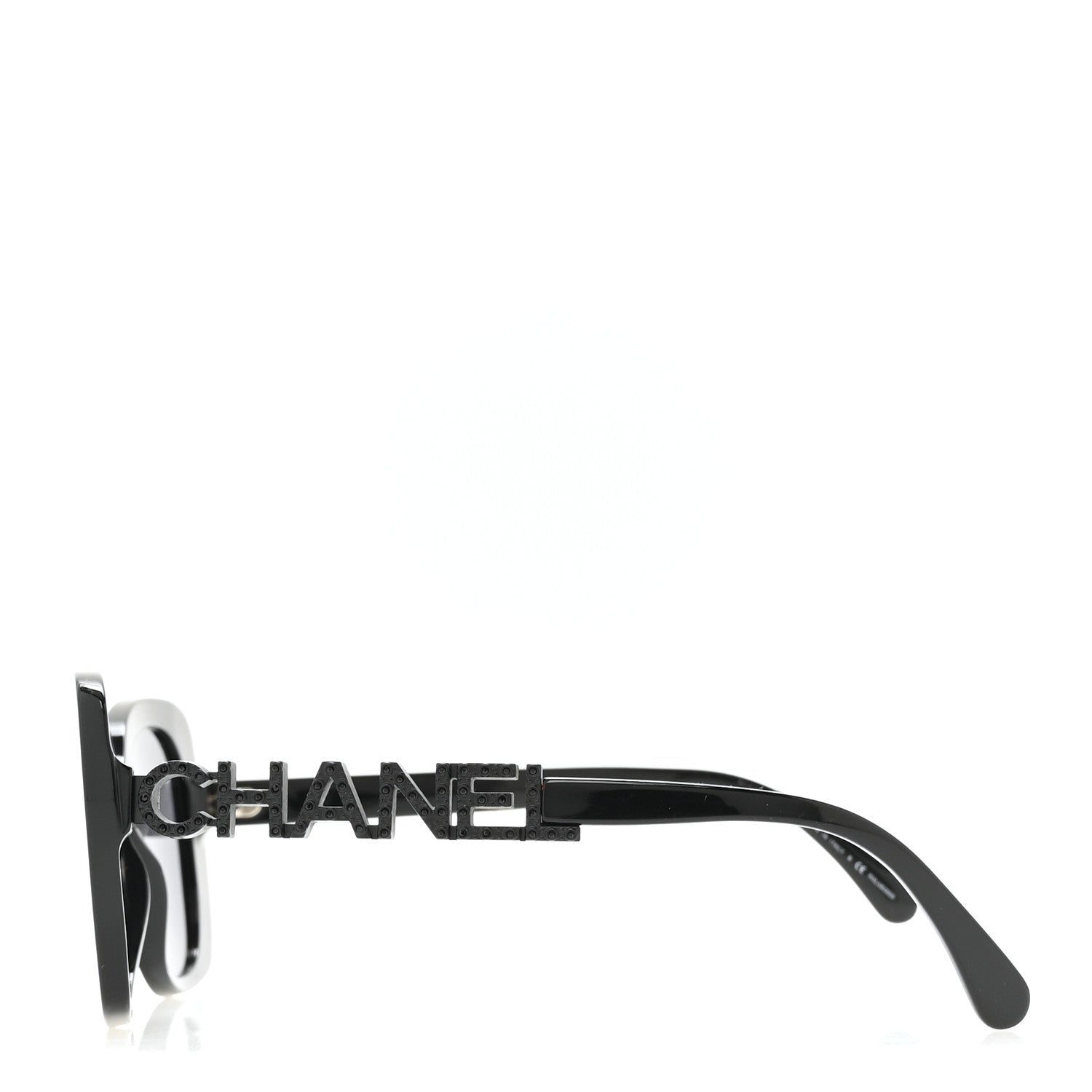 Chanel Acetate Strass Polarized Square Sunglasses 5422-B Black 3 of 8
