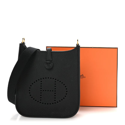 Hermes Taurillon Clemence Evelyne TPM Black 21 of 21