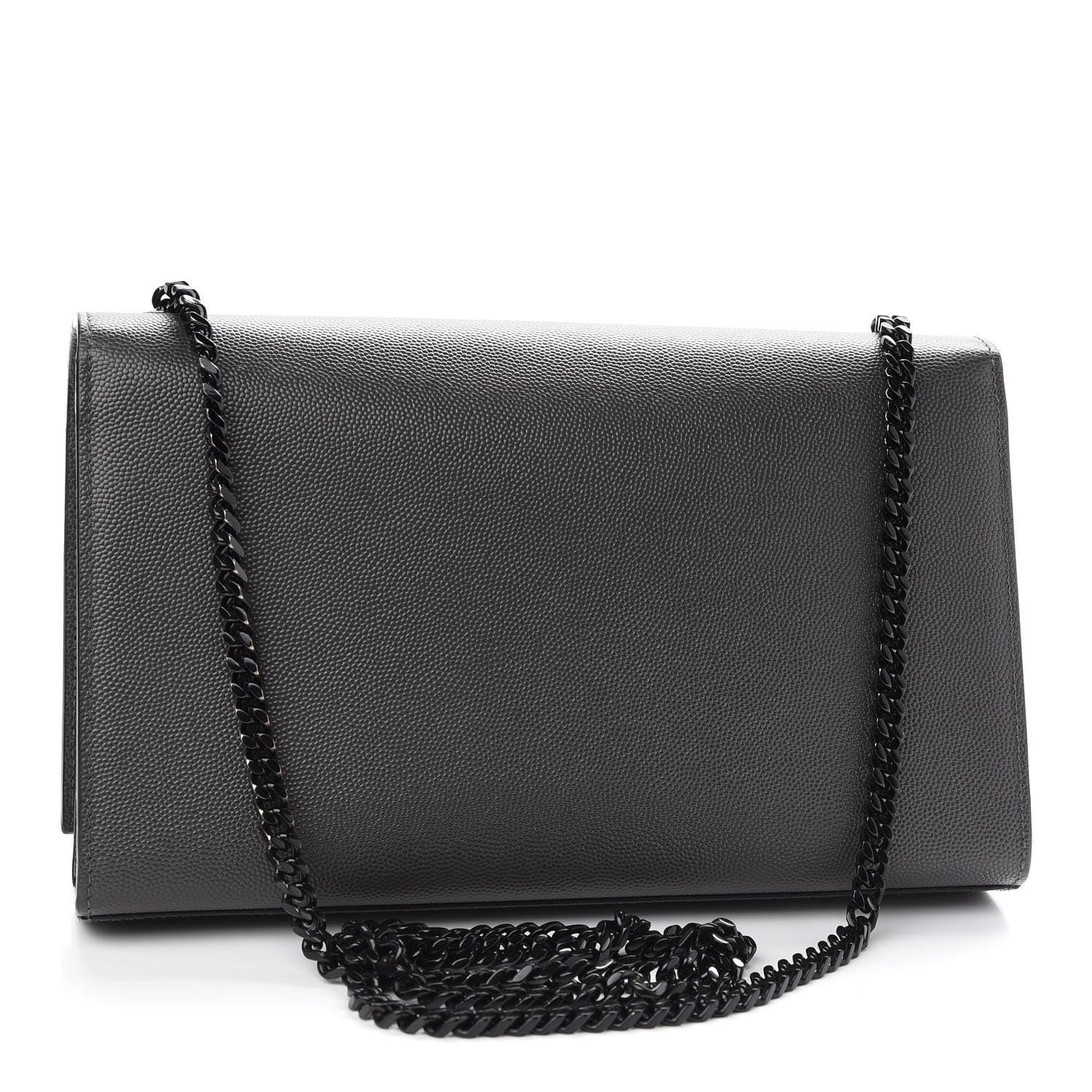 Saint Laurent Grain De Poudre Medium Classic Monogram Kate Satchel Coal 2 of 7
