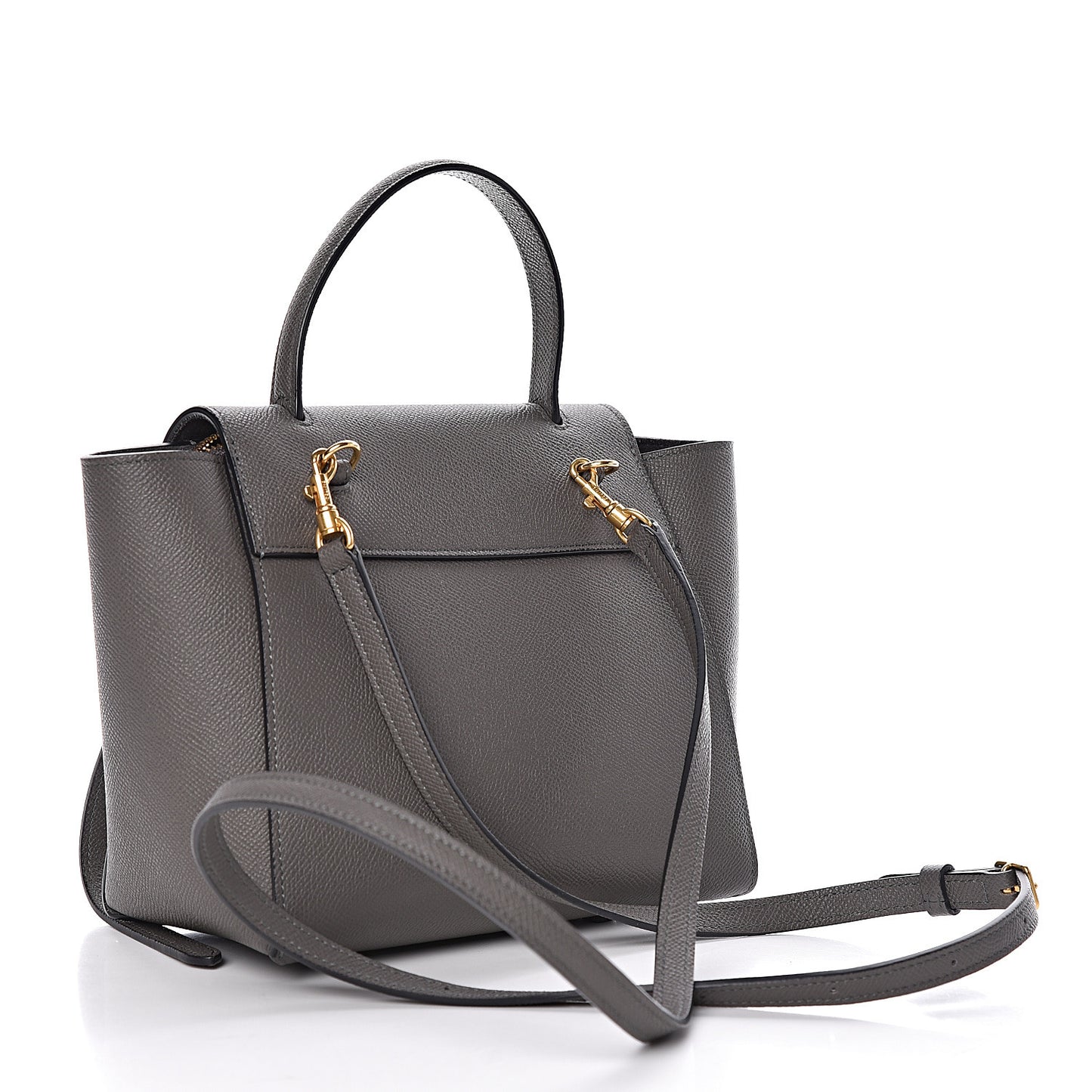 Grained Calfskin Nano Belt Bag Grey