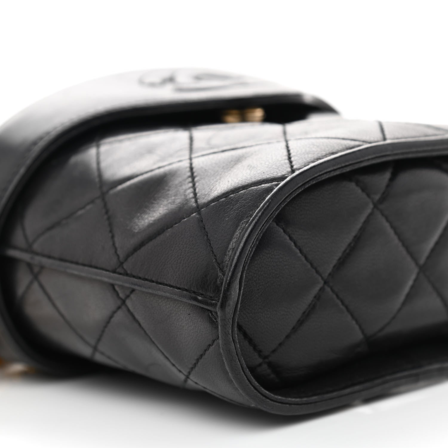 Chanel Lambskin Quilted Small Tassel Shoulder Bag Black 10 of 13