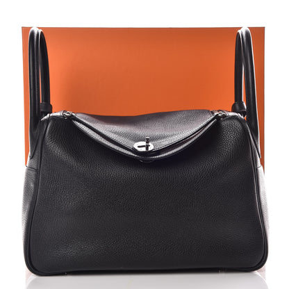 Hermes Taurillon Clemence Lindy 30 Black 15 of 15