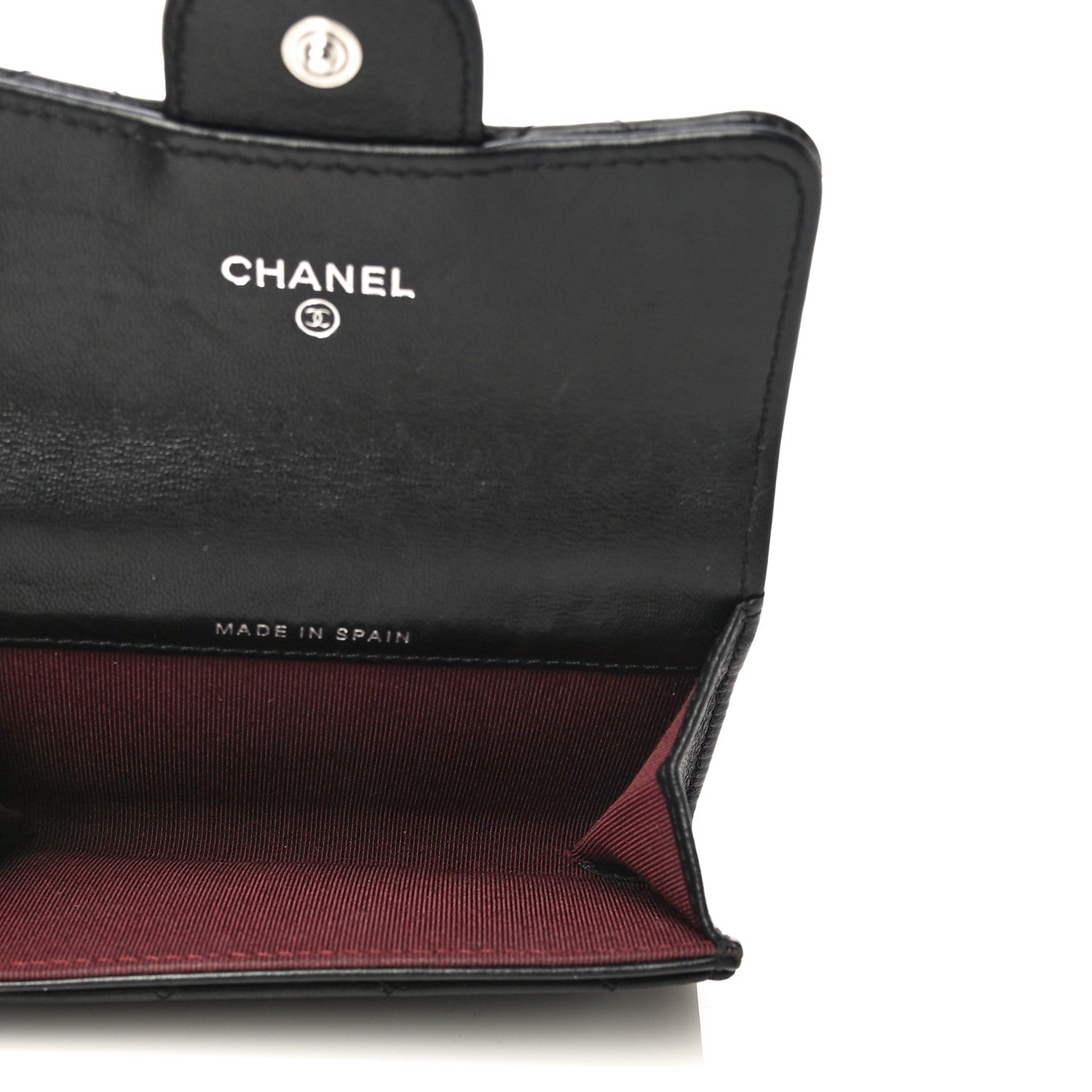 Chanel Lambskin Quilted Flap Card Holder Wallet Black 5 of 18