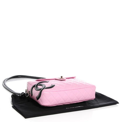 Chanel Calfskin Quilted Cambon Camera Bag Pink Black 4 of 7
