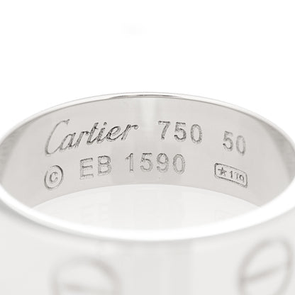 Cartier 18K White Gold 5.5mm LOVE Ring 50 5.25 4 of 4