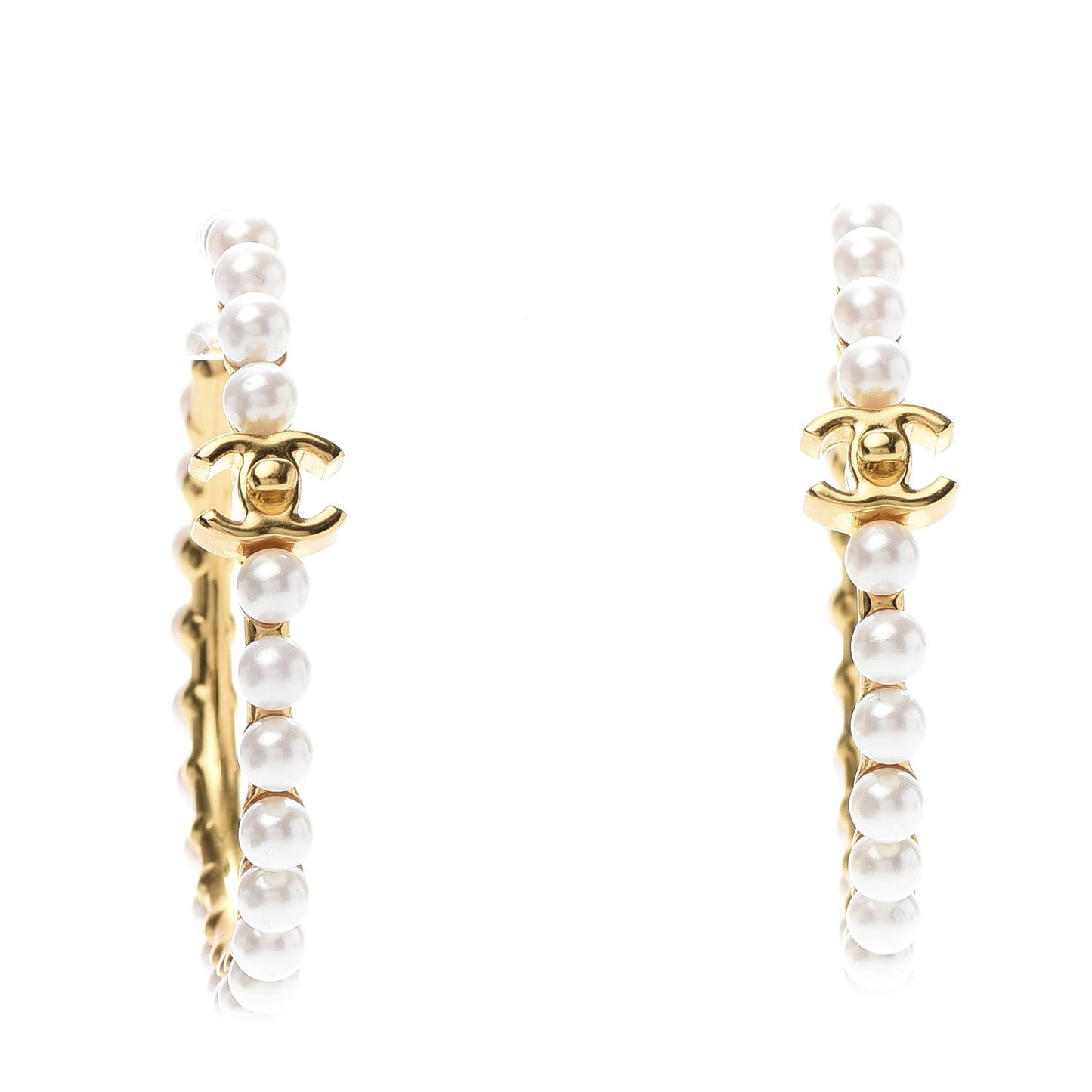 Pearl CC More Is More Hoop Earrings Gold