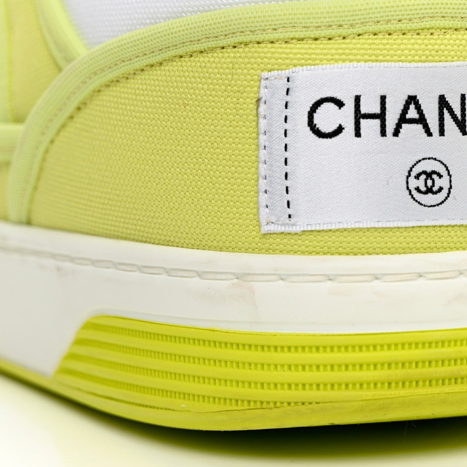 Chanel Fabric Womens Logo Sneakers 38 Green 10 of 16