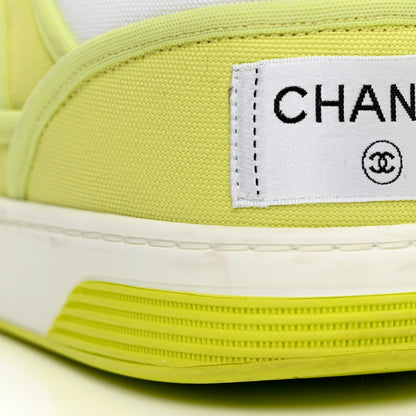 Chanel Fabric Womens Logo Sneakers 38 Green 10 of 16