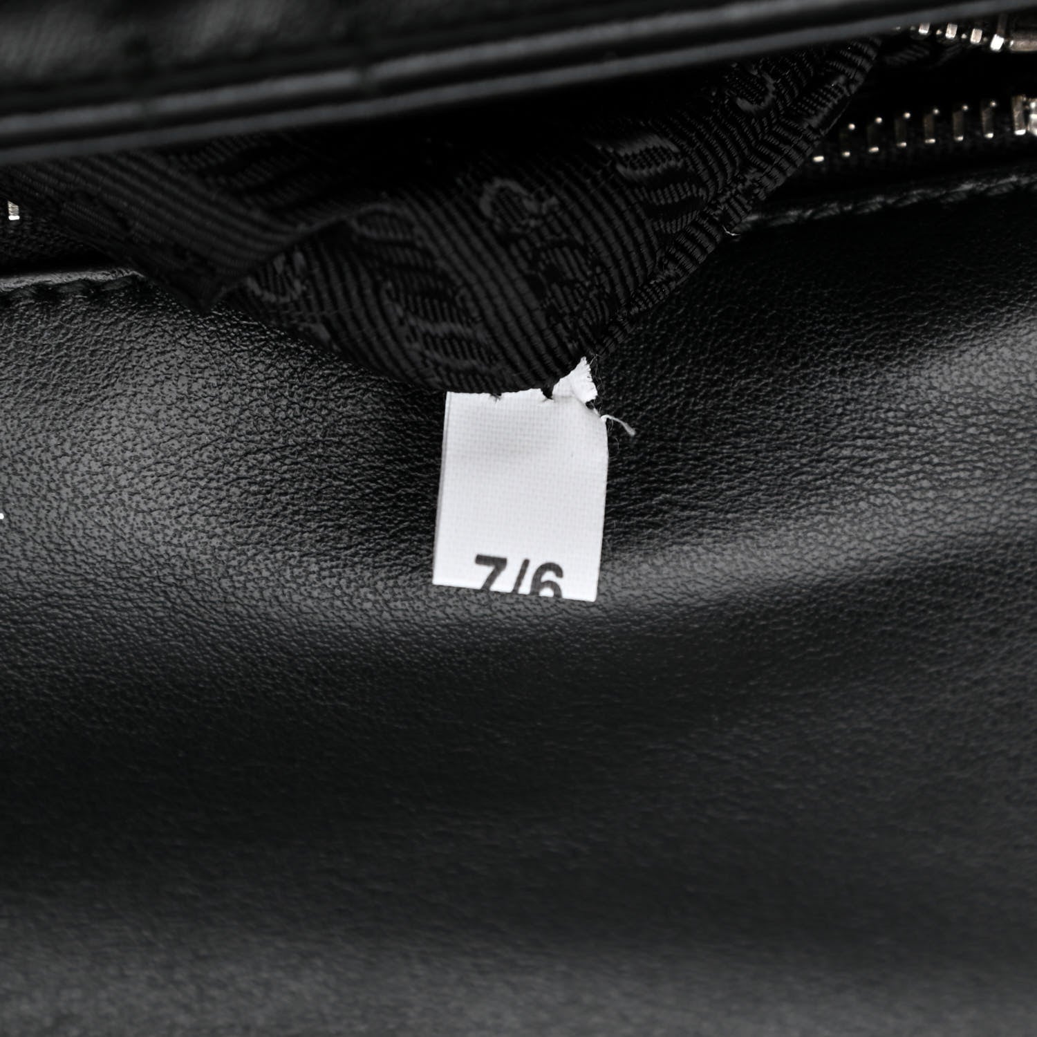 Prada Soft Calfskin Impunture Diagramme Medium Chain Flap Shoulder Bag Black 7 of 12