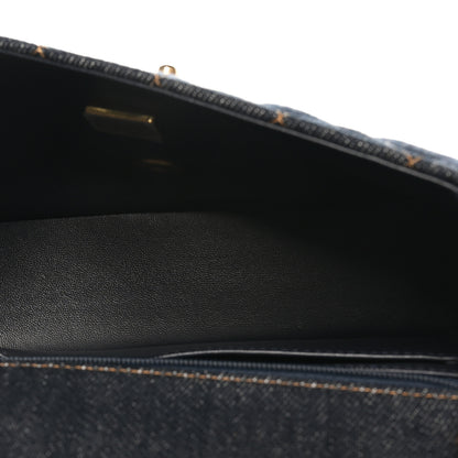 Chanel Denim Quilted Mini Rectangular Flap Dark Blue 5 of 11