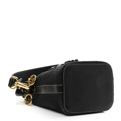 Fendi Canvas Vitello King F is Fendi FF Embroidered Mini Mon Tresor Bucket Bag Black 4 of 10