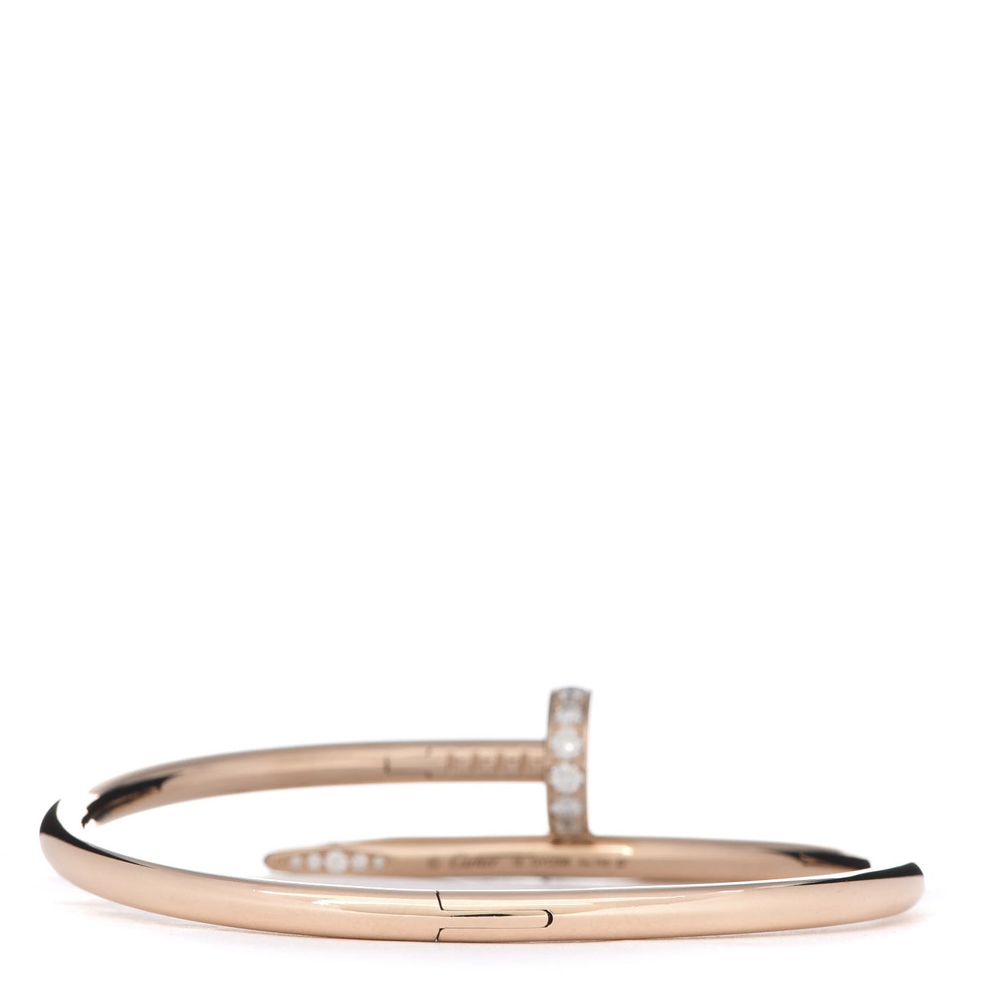 18K Pink Gold Diamond Juste Un Clou Bracelet 16