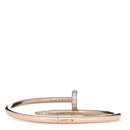 Cartier 18K Pink Gold Diamond Juste Un Clou Bracelet 16 3 of 5