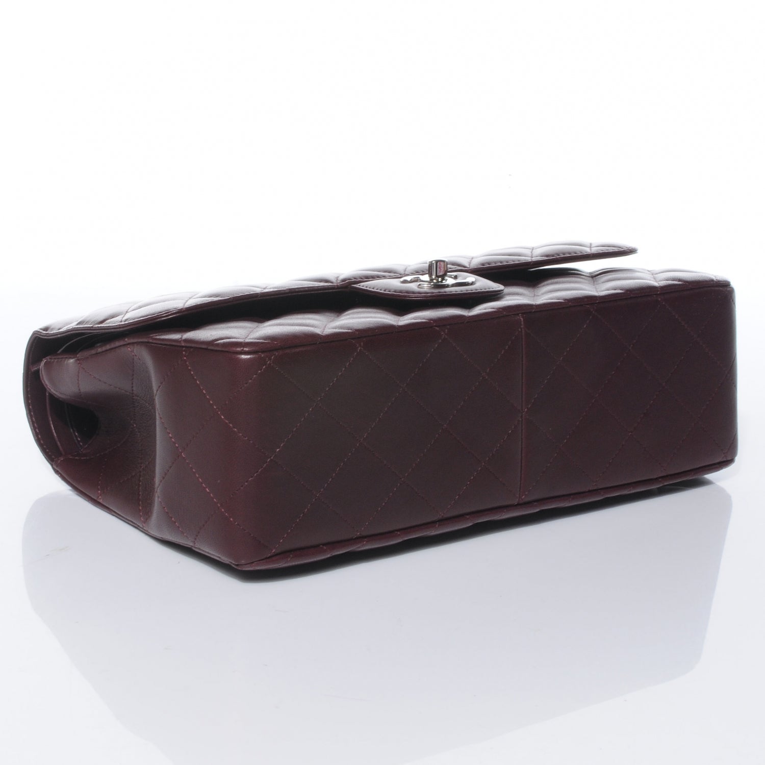 Chanel Lambskin Quilted Jumbo Double Flap Bordeaux 4 of 8